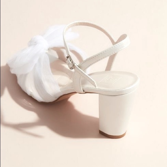 Pleated Chiffon Bow 3” Heels - Picture 4 of 6